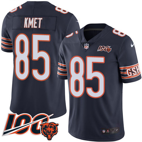 Nike Bears #85 Cole Kmet Navy Blue Team Color Men's Stitched NFL 100th Season Vapor Untouchable Limited Jersey Nike Bears #85 Cole Kmet Navy Blue Team Color Men's Stitched NFL 100th Season Vapor Untouchable Limited Jersey