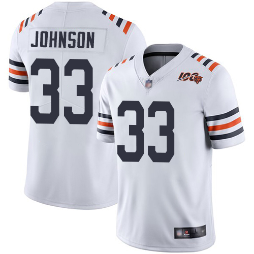 Nike Bears #33 Jaylon Johnson White Alternate Men's Stitched NFL Vapor Untouchable Limited 100th Season Jersey Nike Bears #33 Jaylon Johnson White Alternate Men's Stitched NFL Vapor Untouchable Limited 100th Season Jersey