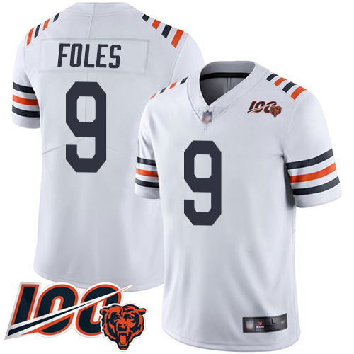 Nike Bears #9 Nick Foles White Alternate Men's Stitched NFL Vapor Untouchable Limited 100th Season Jersey Nike Bears #9 Nick Foles White Alternate Men's Stitched NFL Vapor Untouchable Limited 100th Season Jersey