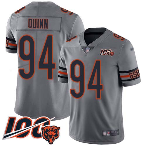 Nike Bears #94 Robert Quinn Silver Men's Stitched NFL Limited Inverted Legend 100th Season Jersey Nike Bears #94 Robert Quinn Silver Men's Stitched NFL Limited Inverted Legend 100th Season Jersey