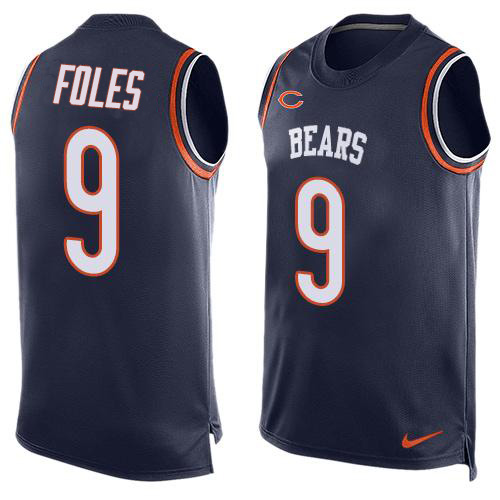 Nike Bears #9 Nick Foles Navy Blue Team Color Men's Stitched NFL Limited Tank Top Jersey Nike Bears #9 Nick Foles Navy Blue Team Color Men's Stitched NFL Limited Tank Top Jersey
