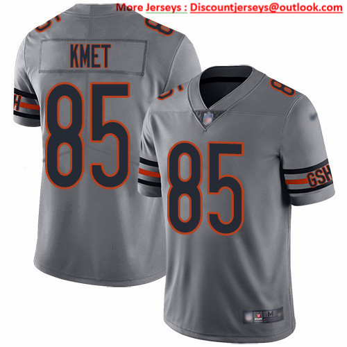 Nike Bears #85 Cole Kmet Silver Men's Stitched NFL Limited Inverted Legend Jersey