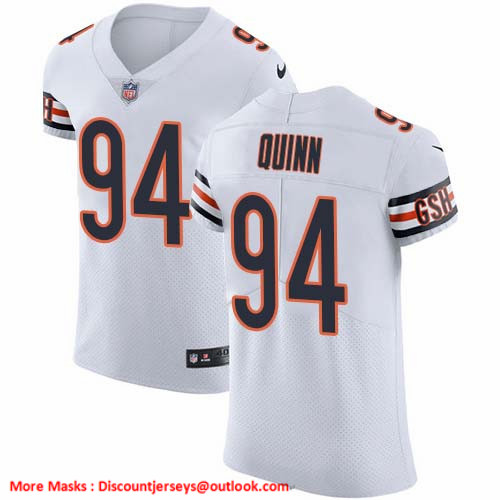 Nike Bears #94 Robert Quinn White Men's Stitched NFL New Elite Jersey Nike Bears #94 Robert Quinn White Men's Stitched NFL New Elite Jersey