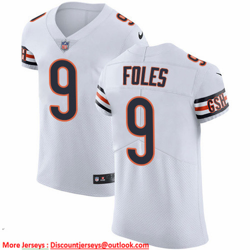 Nike Bears #9 Nick Foles White Men's Stitched NFL New Elite Jersey Nike Bears #9 Nick Foles White Men's Stitched NFL New Elite Jersey