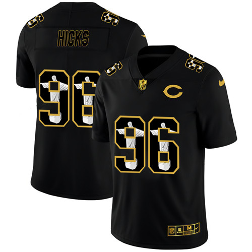 Chicago Bears #96 Akiem Hicks Men's Nike Carbon Black Vapor Cristo Redentor Limited NFL Jersey Chicago Bears #96 Akiem Hicks Men's Nike Carbon Black Vapor Cristo Redentor Limited NFL Jersey