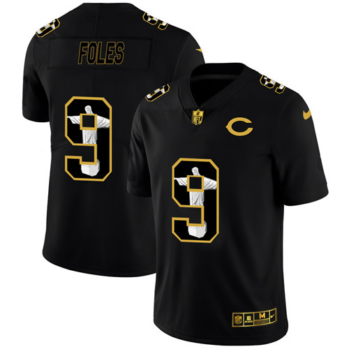 Chicago Bears #9 Nick Foles Men's Nike Carbon Black Vapor Cristo Redentor Limited NFL Jersey Chicago Bears #9 Nick Foles Men's Nike Carbon Black Vapor Cristo Redentor Limited NFL Jersey