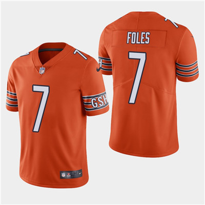 Men's Chicago Bears #7 Nick Foles Vapor Untouchable Limited Orange Jersey