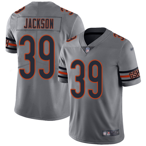 Bears #39 Eddie Jackson Silver Men's Stitched Football Limited Inverted Legend Jersey Bears #39 Eddie Jackson Silver Men's Stitched Football Limited Inverted Legend Jersey