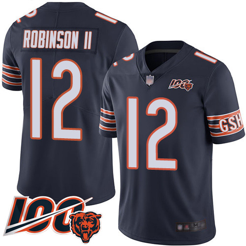Bears #12 Allen Robinson II Navy Blue Team Color Men's Stitched Football 100th Season Vapor Limited Jersey Bears #12 Allen Robinson II Navy Blue Team Color Men's Stitched Football 100th Season Vapor Limited Jersey