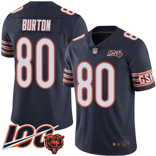 Bears #80 Trey Burton Navy Blue Team Color Men's Stitched Football 100th Season Vapor Limited Jersey Bears #80 Trey Burton Navy Blue Team Color Men's Stitched Football 100th Season Vapor Limited Jersey