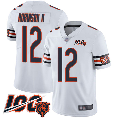 Bears #12 Allen Robinson II White Men's Stitched Football 100th Season Vapor Limited Jersey Bears #12 Allen Robinson II White Men's Stitched Football 100th Season Vapor Limited Jersey
