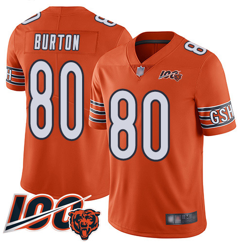 Bears #80 Trey Burton Orange Men's Stitched Football Limited Rush 100th Season Jersey Bears #80 Trey Burton Orange Men's Stitched Football Limited Rush 100th Season Jersey