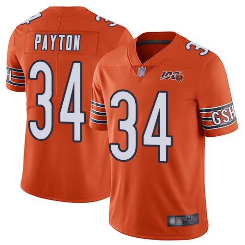 Nike Bears #34 Walter Payton Orange Men's Stitched Football Limited Rush 100th Season Jersey Nike Bears #34 Walter Payton Orange Men's Stitched Football Limited Rush 100th Season Jersey