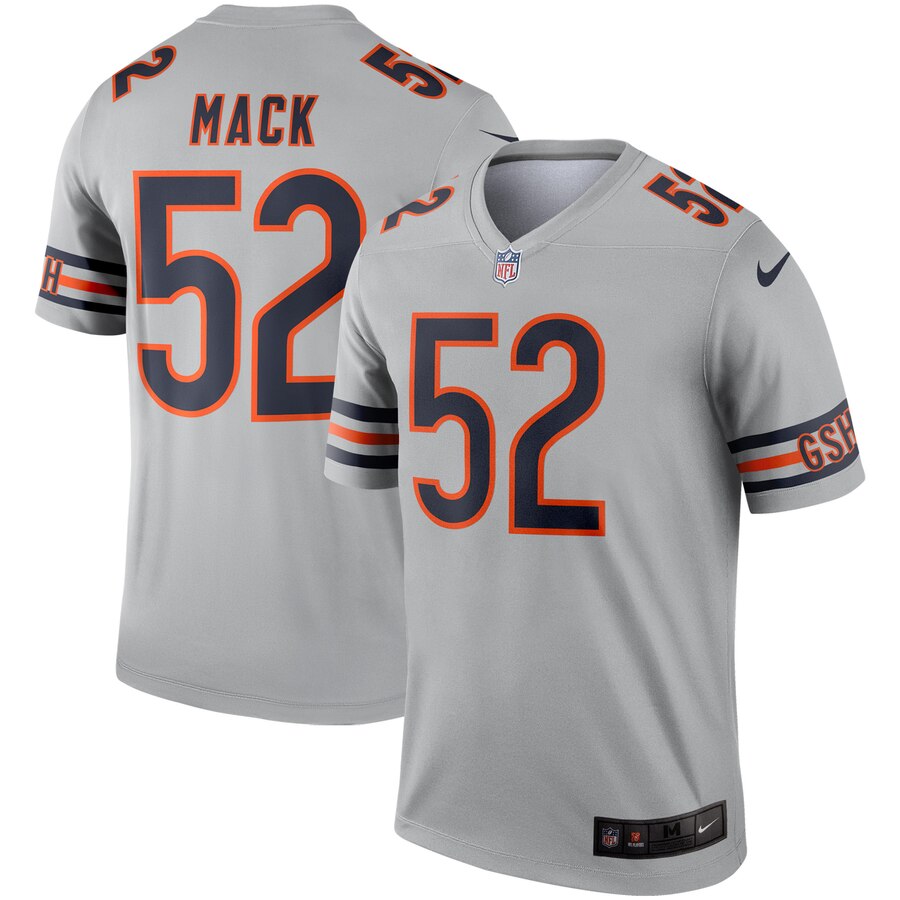 Nike Bears 52 Khalil Mack Silver Inverted Legend Jersey Nike Bears 52 Khalil Mack Silver Inverted Legend Jersey