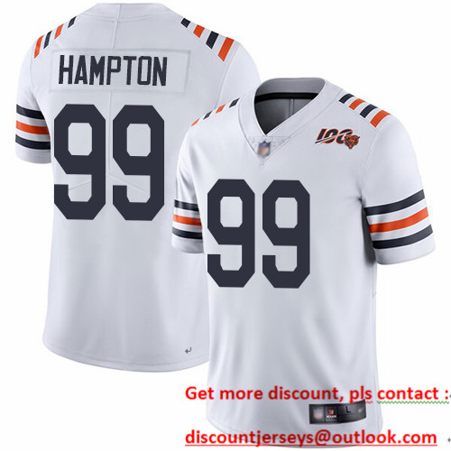 Bears #99 Dan Hampton White Alternate Men's Stitched Football Vapor Untouchable Limited 100th Season Jersey