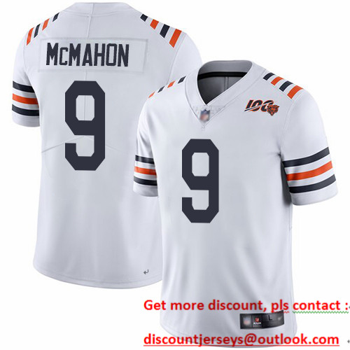 Bears #9 Jim McMahon White Alternate Men's Stitched Football Vapor Untouchable Limited 100th Season Jersey Bears #9 Jim McMahon White Alternate Men's Stitched Football Vapor Untouchable Limited 100th Season Jersey