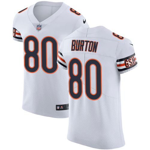 Nike Bears #80 Trey Burton White Men's Stitched NFL Vapor Untouchable Elite Jersey Nike Bears #80 Trey Burton White Men's Stitched NFL Vapor Untouchable Elite Jersey