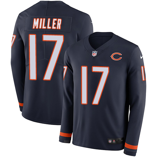Nike Bears #17 Anthony Miller Navy Blue Team Color Men's Stitched NFL Limited Therma Long Sleeve Jersey Nike Bears #17 Anthony Miller Navy Blue Team Color Men's Stitched NFL Limited Therma Long Sleeve Jersey