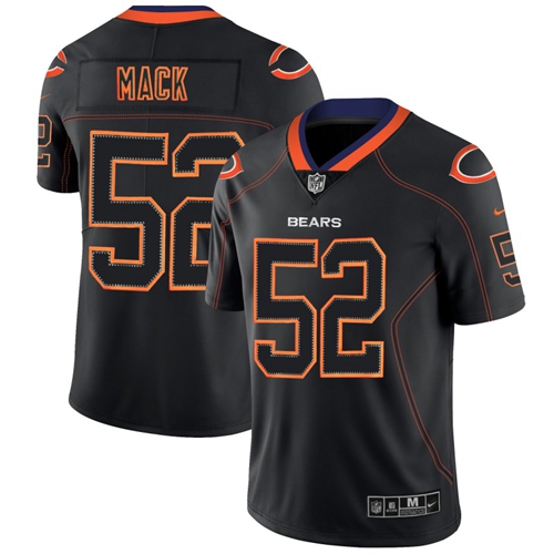 Nike Bears #52 Khalil Mack Lights Out Black Men's Stitched NFL Limited Rush Jersey Nike Bears #52 Khalil Mack Lights Out Black Men's Stitched NFL Limited Rush Jersey