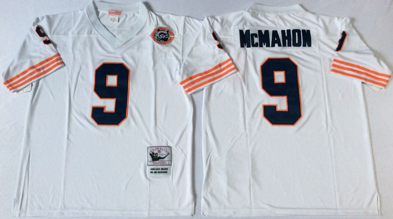 Mitchell&Ness Bears #9 Robbie Gould white Throwback Men's Stitched NFL Jersey Mitchell&Ness Bears #9 Robbie Gould white Throwback Men's Stitched NFL Jersey