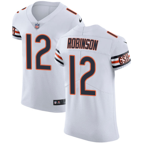 Nike Bears #12 Allen Robinson White Men's Stitched NFL Vapor Untouchable Elite Jersey Nike Bears #12 Allen Robinson White Men's Stitched NFL Vapor Untouchable Elite Jersey