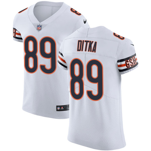 Nike Bears #89 Mike Ditka White Men's Stitched NFL Vapor Untouchable Elite Jersey Nike Bears #89 Mike Ditka White Men's Stitched NFL Vapor Untouchable Elite Jersey