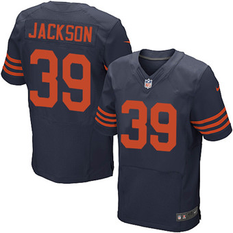 Nike Bears #39 Eddie Jackson Navy Blue Alternate Men's Stitched NFL Elite Jersey