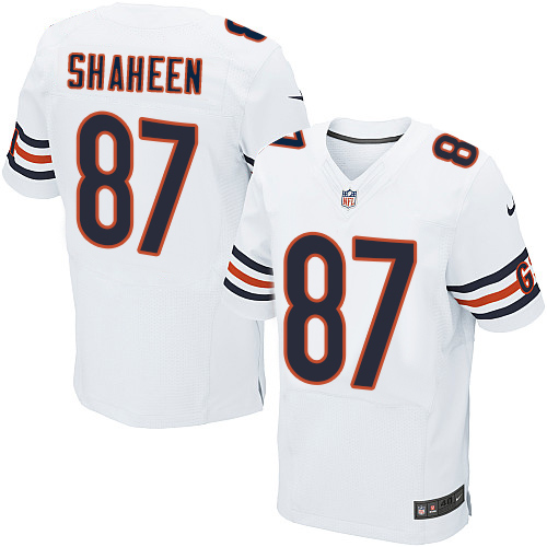 Nike Bears #87 Adam Shaheen White Men's Stitched NFL Elite Jersey Nike Bears #87 Adam Shaheen White Men's Stitched NFL Elite Jersey