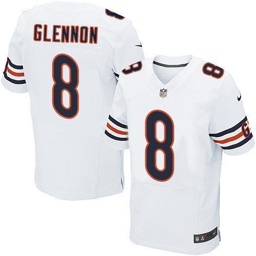 Nike Bears #8 Mike Glennon White Men's Stitched NFL Elite Jersey Nike Bears #8 Mike Glennon White Men's Stitched NFL Elite Jersey