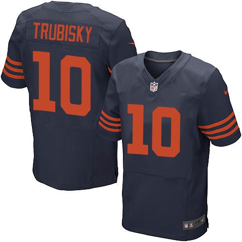 Nike Bears #10 Mitchell Trubisky Navy Blue Alternate Men's Stitched NFL Elite Jersey Nike Bears #10 Mitchell Trubisky Navy Blue Alternate Men's Stitched NFL Elite Jersey