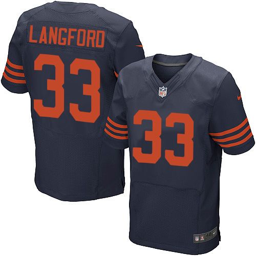 Nike Bears #33 Jeremy Langford Navy Blue Alternate Men's Stitched NFL Elite Jersey Nike Bears #33 Jeremy Langford Navy Blue Alternate Men's Stitched NFL Elite Jersey