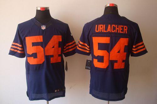 Nike Bears #54 Brian Urlacher Navy Blue Alternate Men's Stitched NFL Elite Jersey