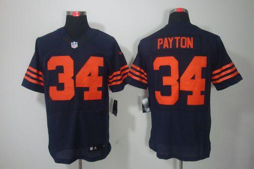 Nike Bears #34 Walter Payton Navy Blue Alternate Men's Stitched NFL Elite Jersey Nike Bears #34 Walter Payton Navy Blue Alternate Men's Stitched NFL Elite Jersey