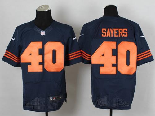 Nike Bears #40 Gale Sayers Navy Blue Alternate Men's Stitched NFL Elite Jersey Nike Bears #40 Gale Sayers Navy Blue Alternate Men's Stitched NFL Elite Jersey