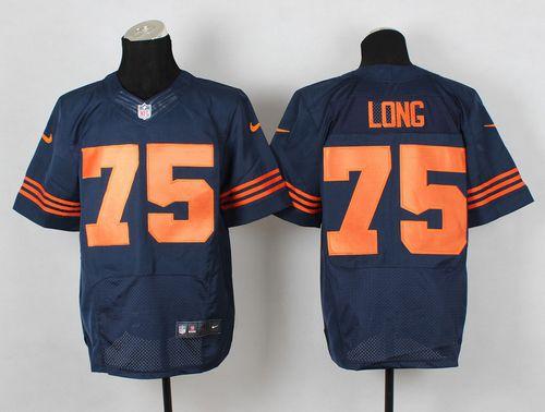 Nike Bears #75 Kyle Long Navy Blue Alternate Men's Stitched NFL Elite Jersey Nike Bears #75 Kyle Long Navy Blue Alternate Men's Stitched NFL Elite Jersey