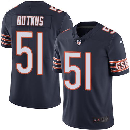 Nike Bears #51 Dick Butkus Navy Blue Team Color Men's Stitched NFL Vapor Untouchable Limited Jersey Nike Bears #51 Dick Butkus Navy Blue Team Color Men's Stitched NFL Vapor Untouchable Limited Jersey