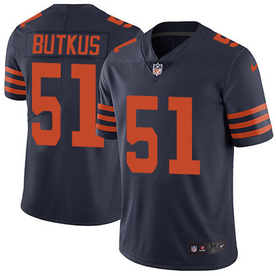 Nike Bears #51 Dick Butkus Navy Blue Alternate Men's Stitched NFL Vapor Untouchable Limited Jersey Nike Bears #51 Dick Butkus Navy Blue Alternate Men's Stitched NFL Vapor Untouchable Limited Jersey