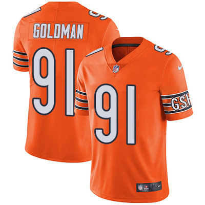Nike Bears #91 Eddie Goldman Orange Men's Stitched NFL Limited Rush Jersey Nike Bears #91 Eddie Goldman Orange Men's Stitched NFL Limited Rush Jersey