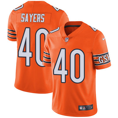 Nike Bears #40 Gale Sayers Orange Men's Stitched NFL Limited Rush Jersey Nike Bears #40 Gale Sayers Orange Men's Stitched NFL Limited Rush Jersey