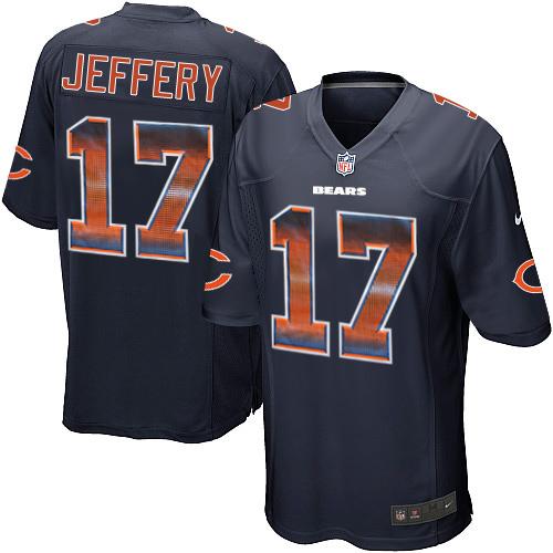 Nike Bears #17 Alshon Jeffery Navy Blue Team Color Men's Stitched NFL Limited Strobe Jersey Nike Bears #17 Alshon Jeffery Navy Blue Team Color Men's Stitched NFL Limited Strobe Jersey