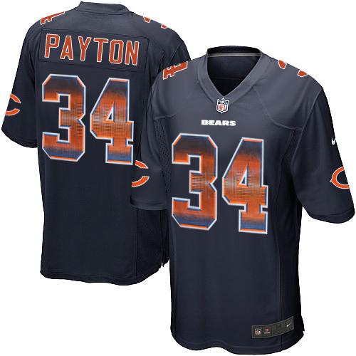 Nike Bears #34 Walter Payton Navy Blue Team Color Men's Stitched NFL Limited Strobe Jersey Nike Bears #34 Walter Payton Navy Blue Team Color Men's Stitched NFL Limited Strobe Jersey