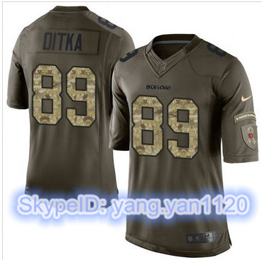 Nike Chicago Bears #89 Mike Ditka Green Men's Stitched NFL Limited Salute to Service Jersey