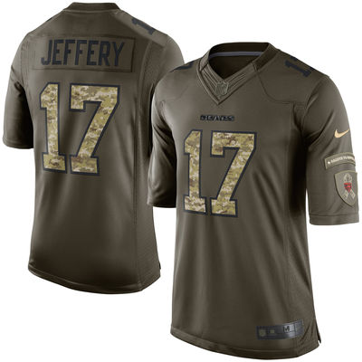 Men's Chicago Bears 17 Alshon Jeffery Nike Green Salute To Service Limited Jersey