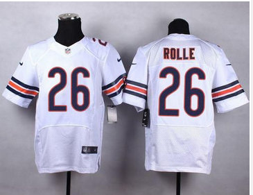 Nike Chicago Bears #26 Antrel Rolle White Men's Stitched NFL Elite Jersey Nike Chicago Bears #26 Antrel Rolle White Men's Stitched NFL Elite Jersey