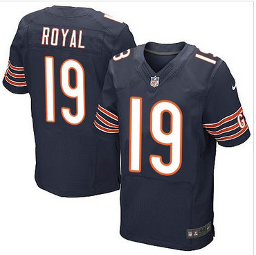 Nike Chicago Bears #19 Eddie Royal Navy Blue Team Color Men's Stitched NFL Elite Jersey Nike Chicago Bears #19 Eddie Royal Navy Blue Team Color Men's Stitched NFL Elite Jersey