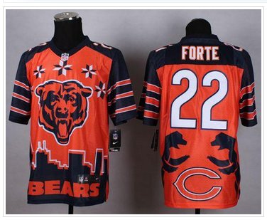 New Chicago Bears #22 Matt Forte Orange NFL Elite Noble Fashion Jersey