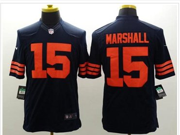NEW Chicago Bears #15 Brandon Marshall Navy Blue 1940s Throwback NFL Limited Jersey