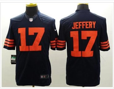 NEW Chicago Bears #17 Alshon Jeffery Navy Blue 1940s Throwback NFL Limited Jersey