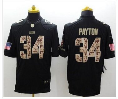 NEW Chicago Bears #34 Walter Payton Black NFL Limited Salute to Service jersey NEW Chicago Bears #34 Walter Payton Black NFL Limited Salute to Service jersey