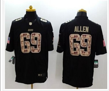 NEW Chicago Bears #69 Jared Allen Black Salute To Service Jersey NEW Chicago Bears #69 Jared Allen Black Salute To Service Jersey